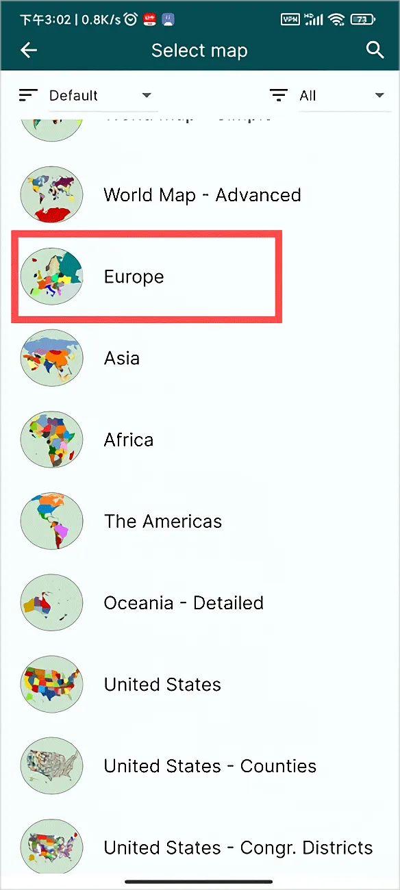 MapChart�����ֻ���